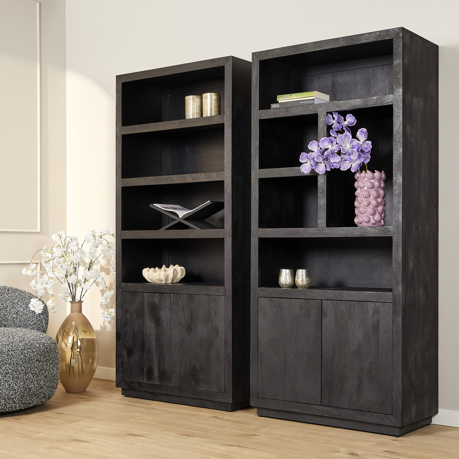 Bücherregal Brussel Schwarz | 90 cm – Bild 2
