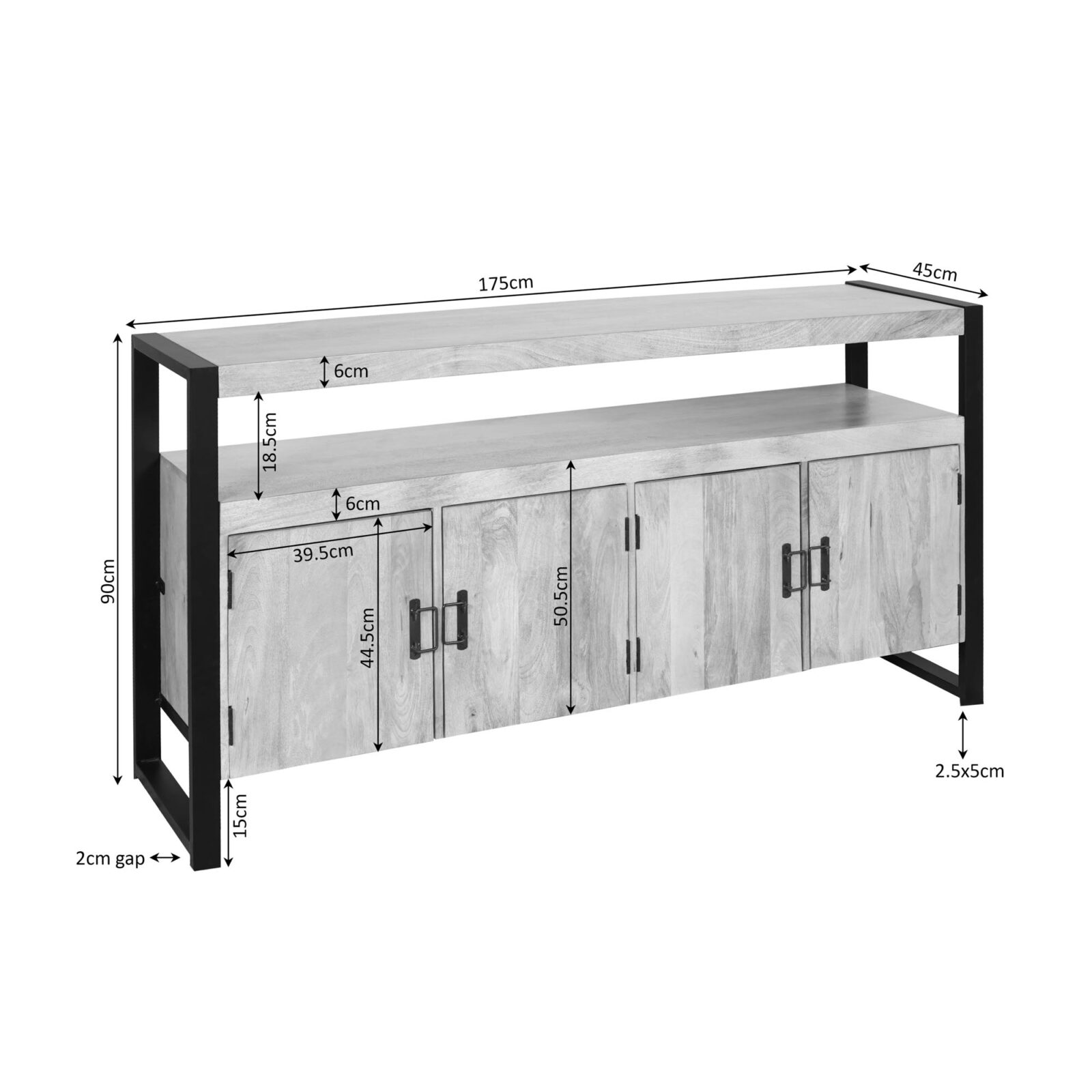 Sideboard Britt | 175 cm – Bild 6