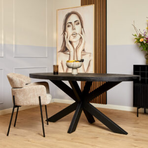Esstisch Denver Schwarz | Oval | 160 cm