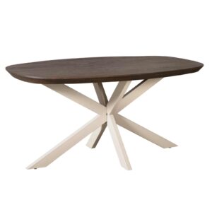 Esstisch Madison Brown | 160 cm | Dänisch oval | Tischbeine Sand