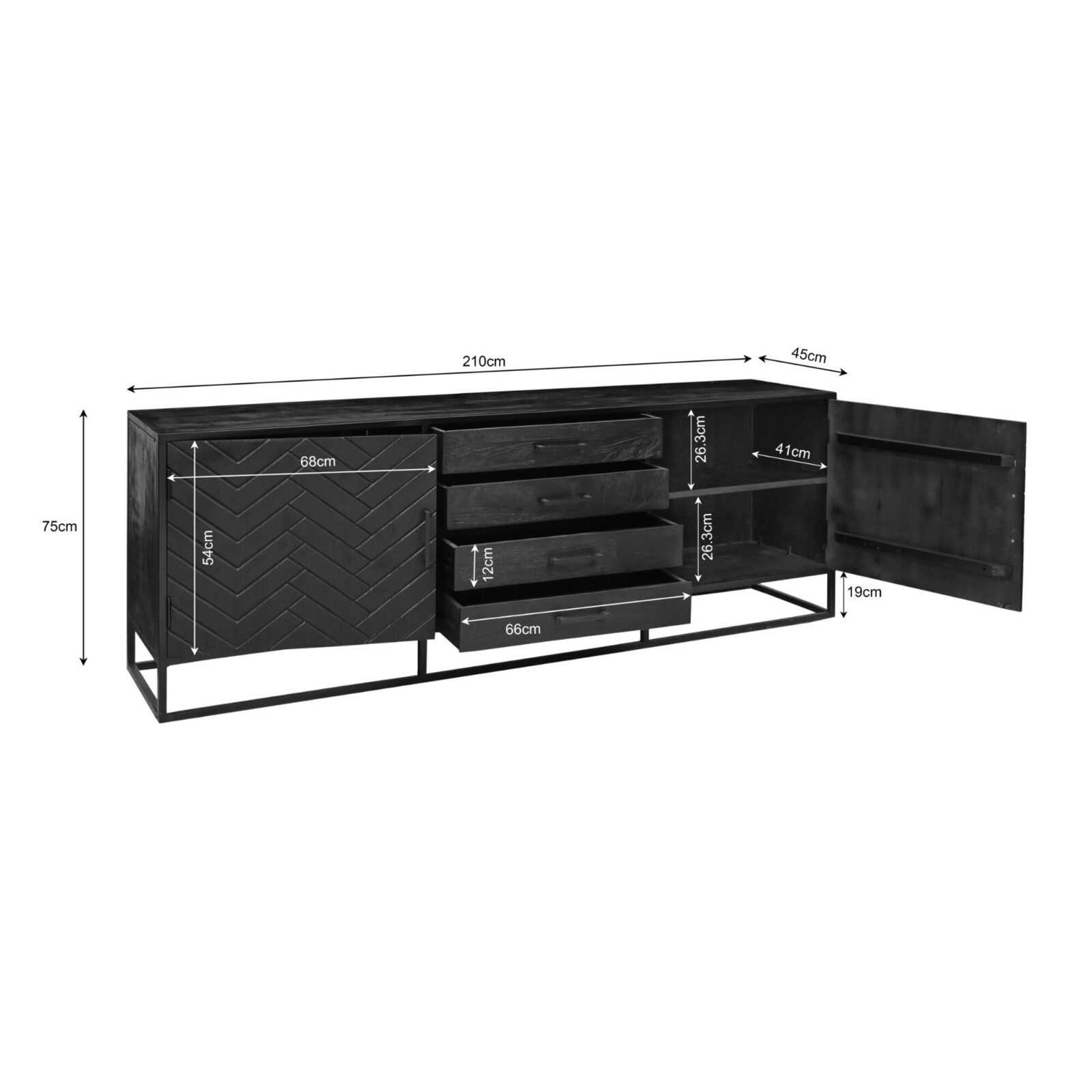 Sideboard New York | 210 cm – Bild 4