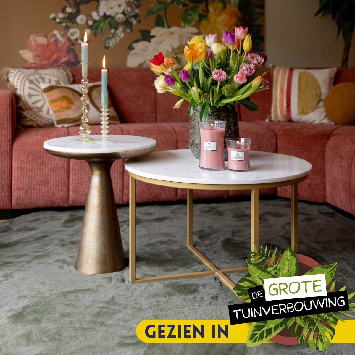 Beistelltisch Essy Groß | Weißer Marmor 45 cm – Bild 3