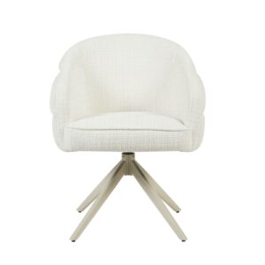 Esszimmerstuhl Bella | Off-White | Gestell Sand | Mit Armlehne