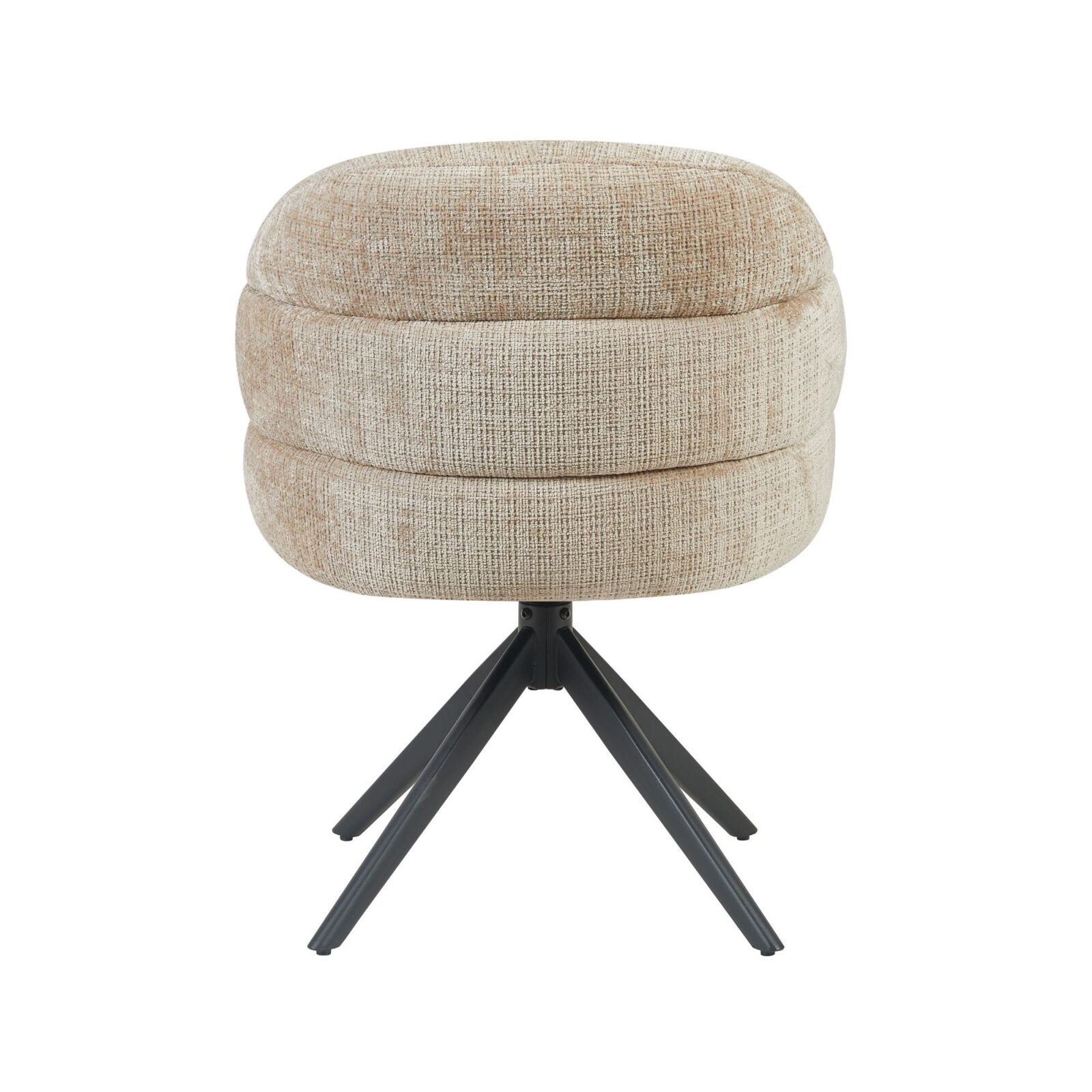Esszimmerstuhl Bella | Beige | Schwarzes Gestell | Mit Armlehne – Bild 6