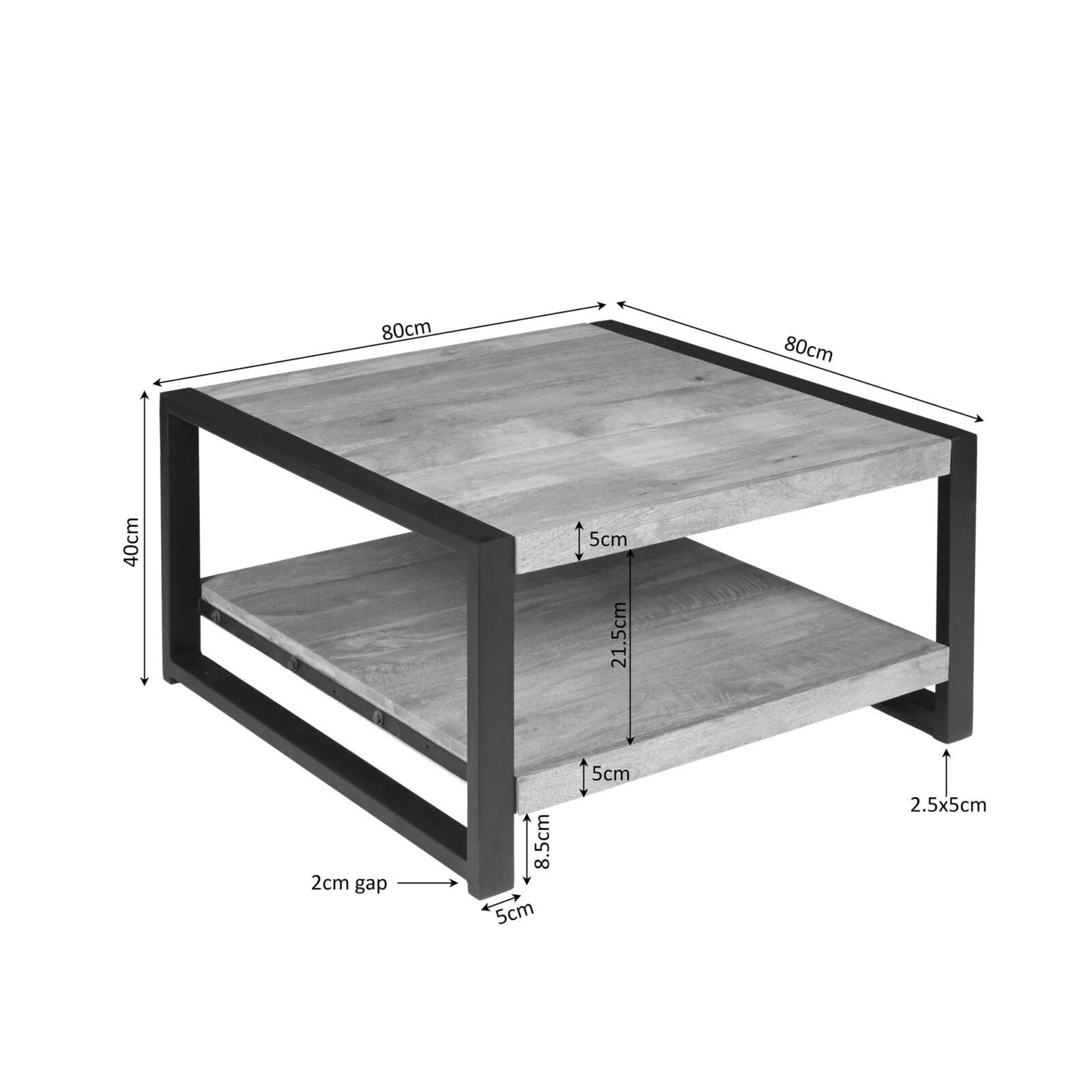 Couchtisch Britt | 80x80 cm – Bild 4