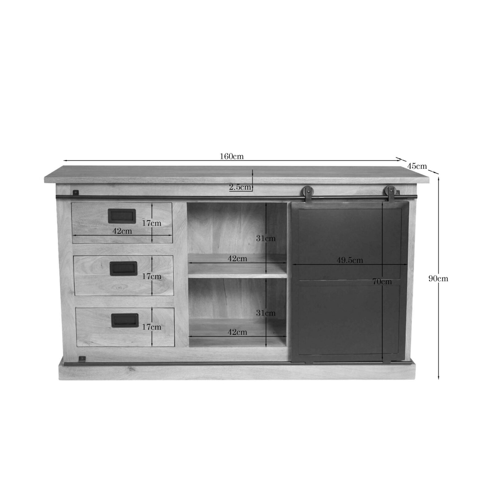 Sideboard Fresno | 160 cm – Bild 5