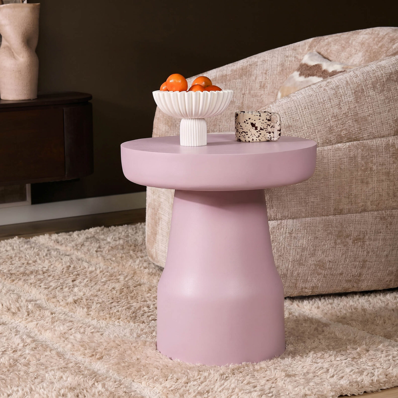 Beistelltisch Drum | Rosa – Bild 5