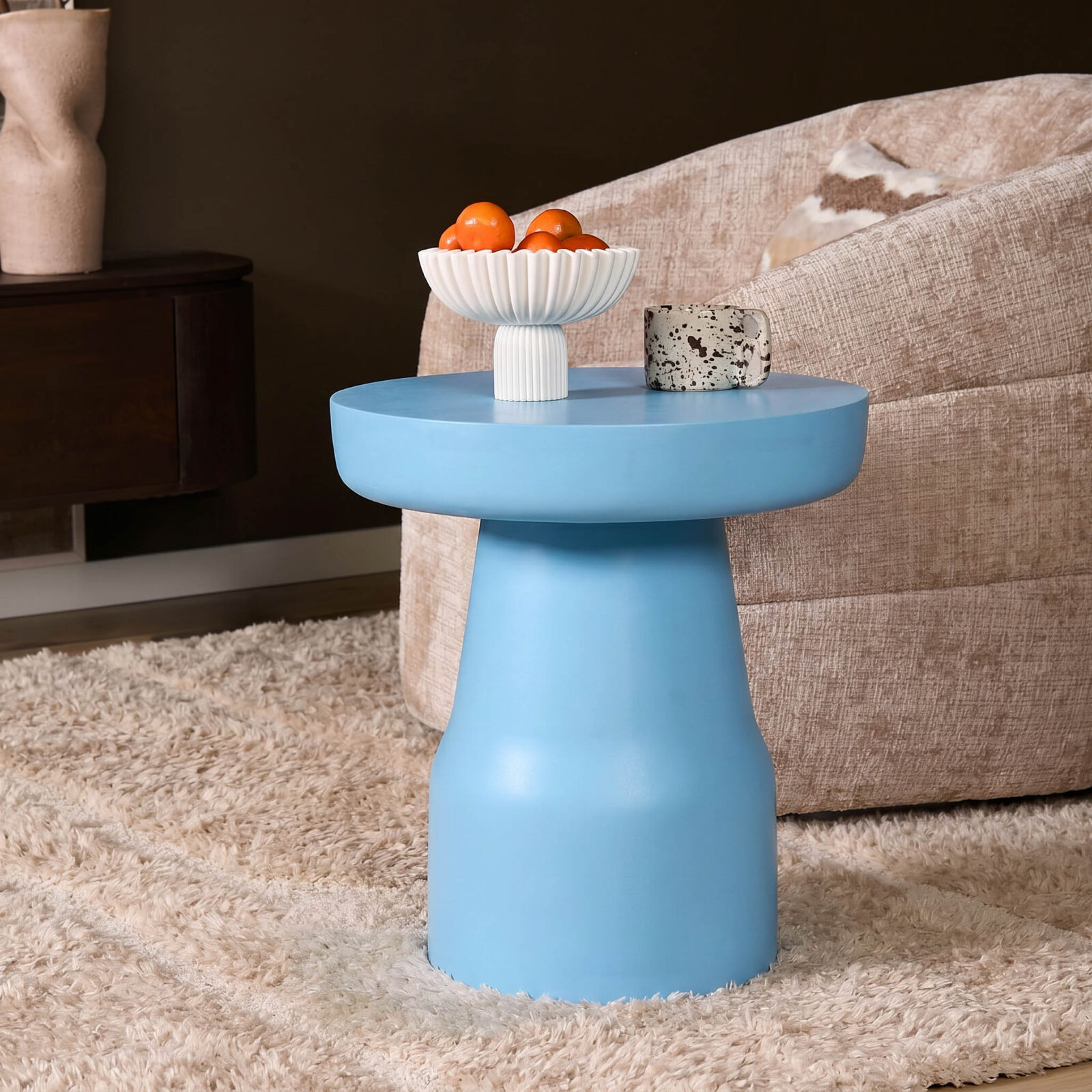 Beistelltisch Drum | Blau – Bild 5