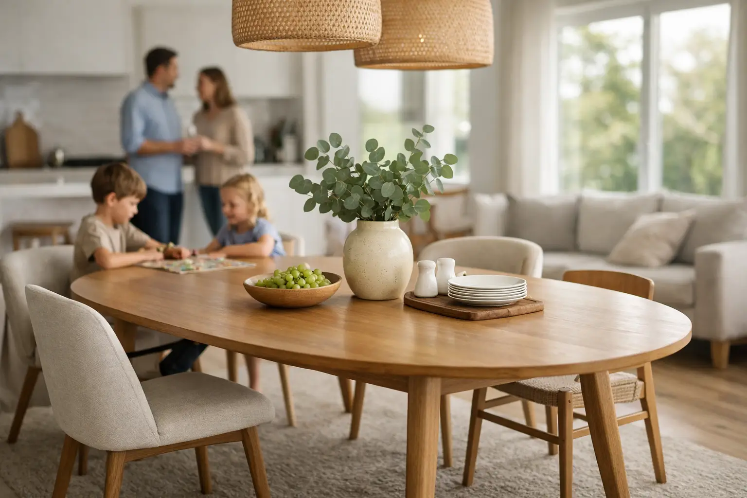 Die besten ovalen Esstische für Familien